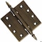 Embassy 4-1/2 x 4-1/2 Solid Brass Ball Bearing Hinge, Antique Brass Finish Steeple Tips 4545BBUS5S-1 - alternate 1